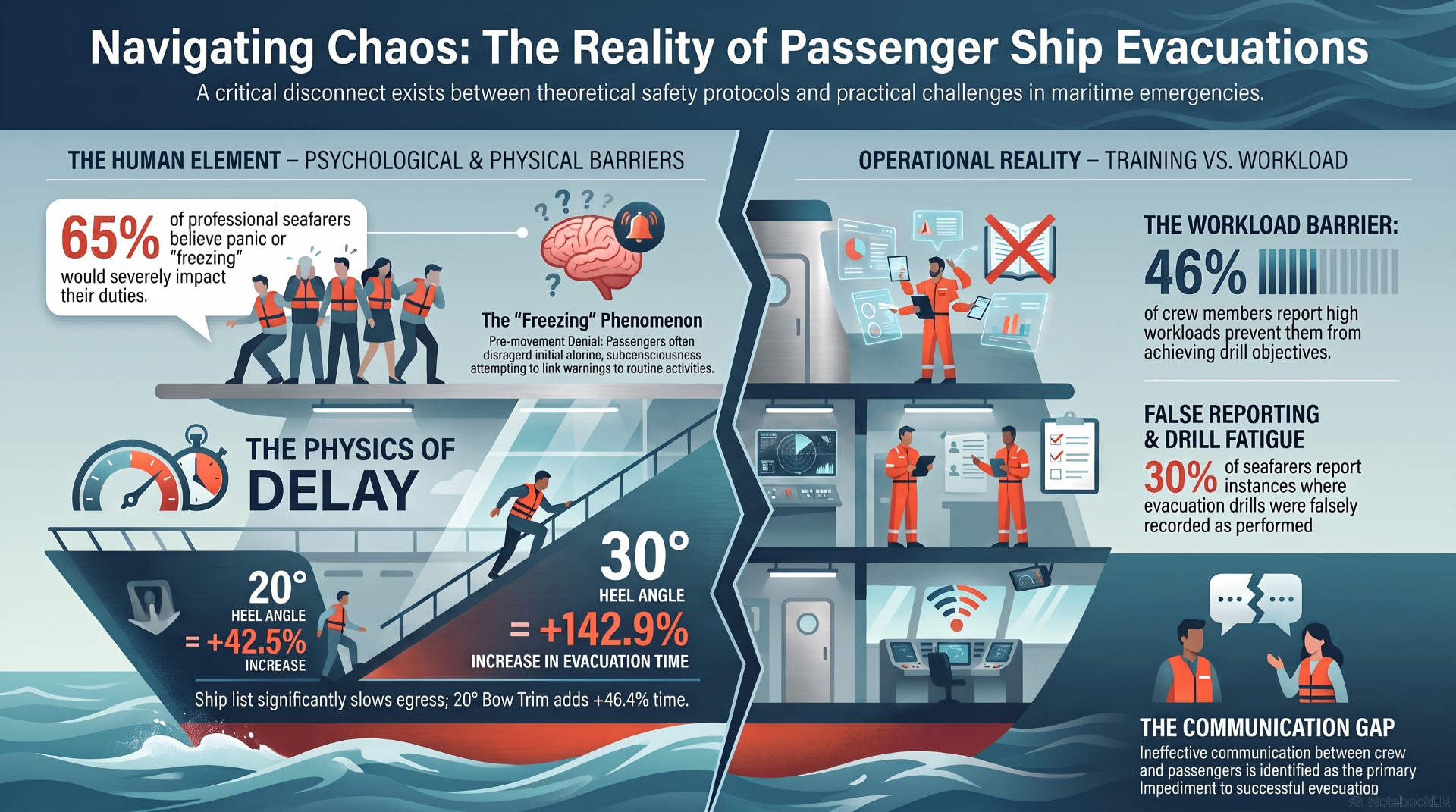 Infographic: Navigating chaos in passenger ship evacuations