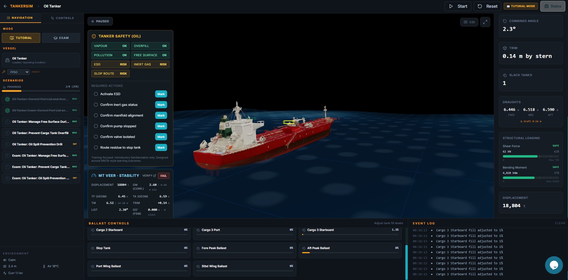 Basic Training for Oil and Chemical Tanker Cargo Operations | WorldYacht